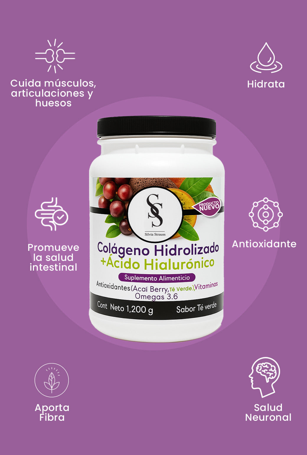 Colágeno Hidrolizado + Ácido Hialurónico