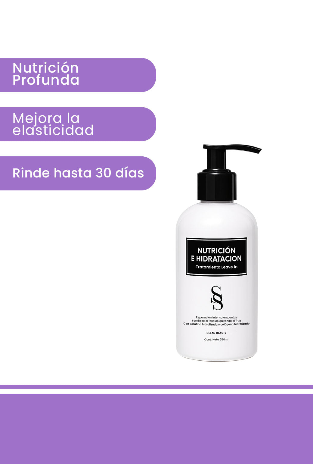Tratamiento Leave In Nutrición & Hidratación (Keratina)
