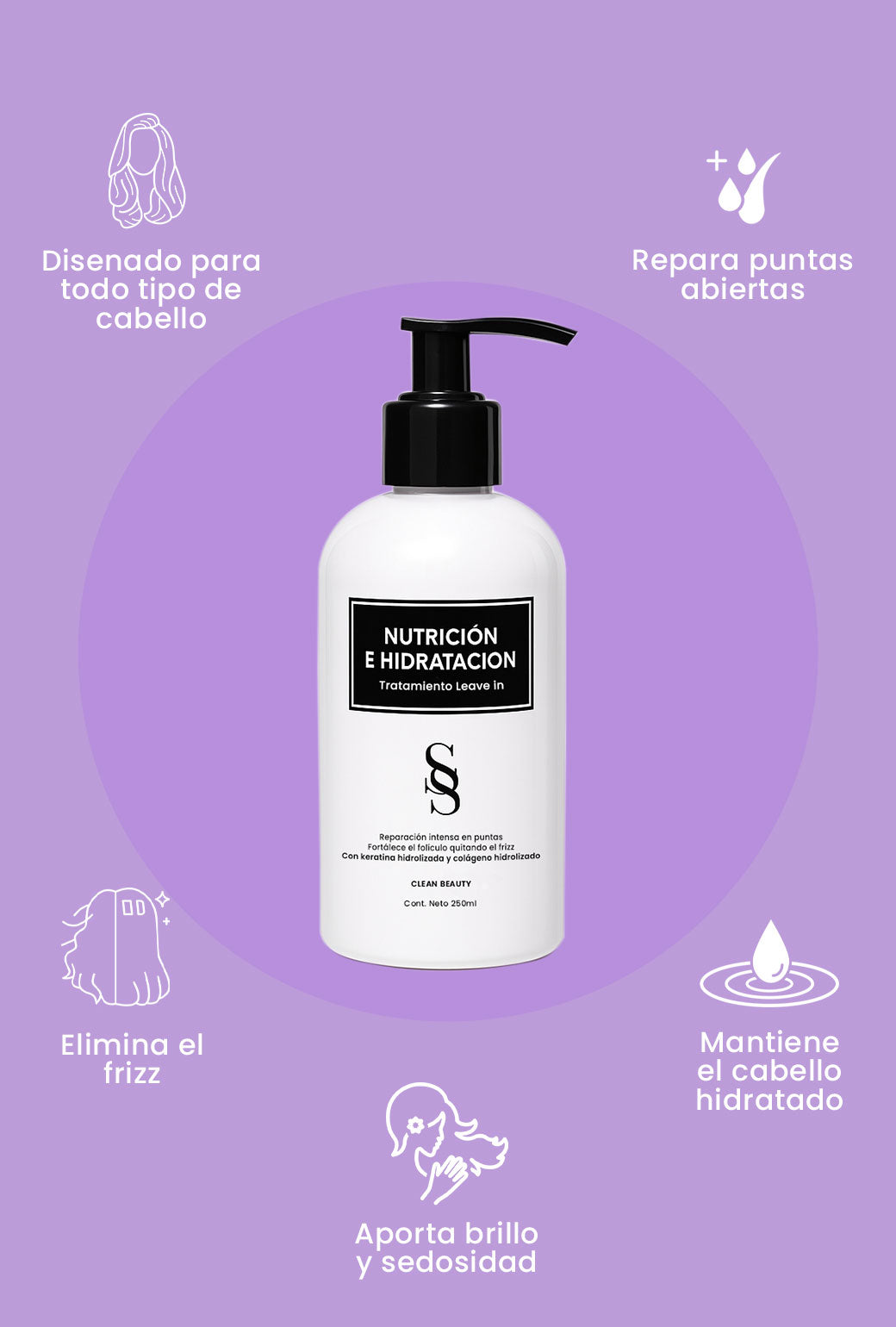 Tratamiento Leave In Nutrición & Hidratación (Keratina)